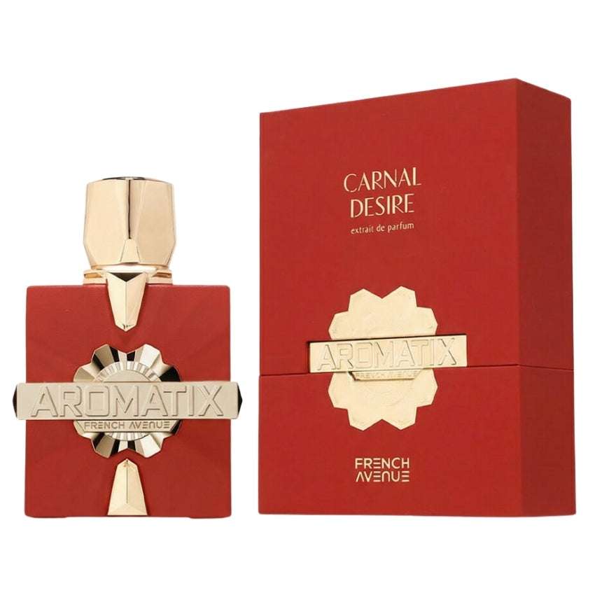 Confezione completa Aromatix Carnal Desire fragranza unisex cuoio vaniglia patchouli