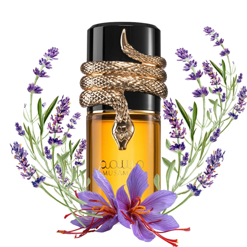 Musamam profumo unisex con note di mandarino lavanda zafferano Amira Essence