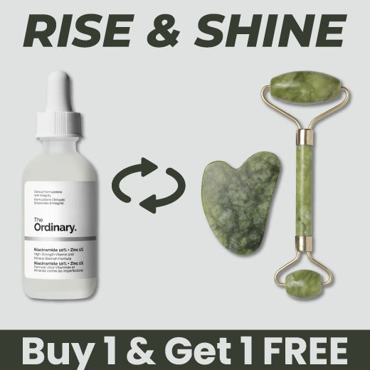 The Ordinary Niacinamide 10% + Zinc 1% + Free Jade Roller And Gua Sha set