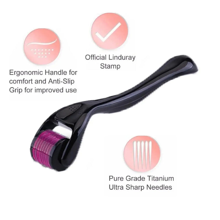 Using Derma Roller 0.5 mm on the scalp - Showing its use for hair rejuvenation.